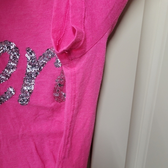 🌴3/$15🌴 women's large hot pink super soft short sleeved top with bling - Picture 9 of 12